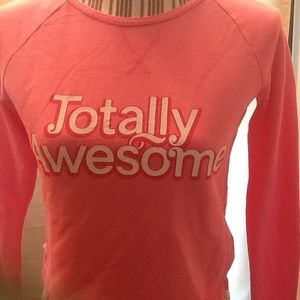 Girls H & M Totally Awesome Pink  sweat shirt NWT